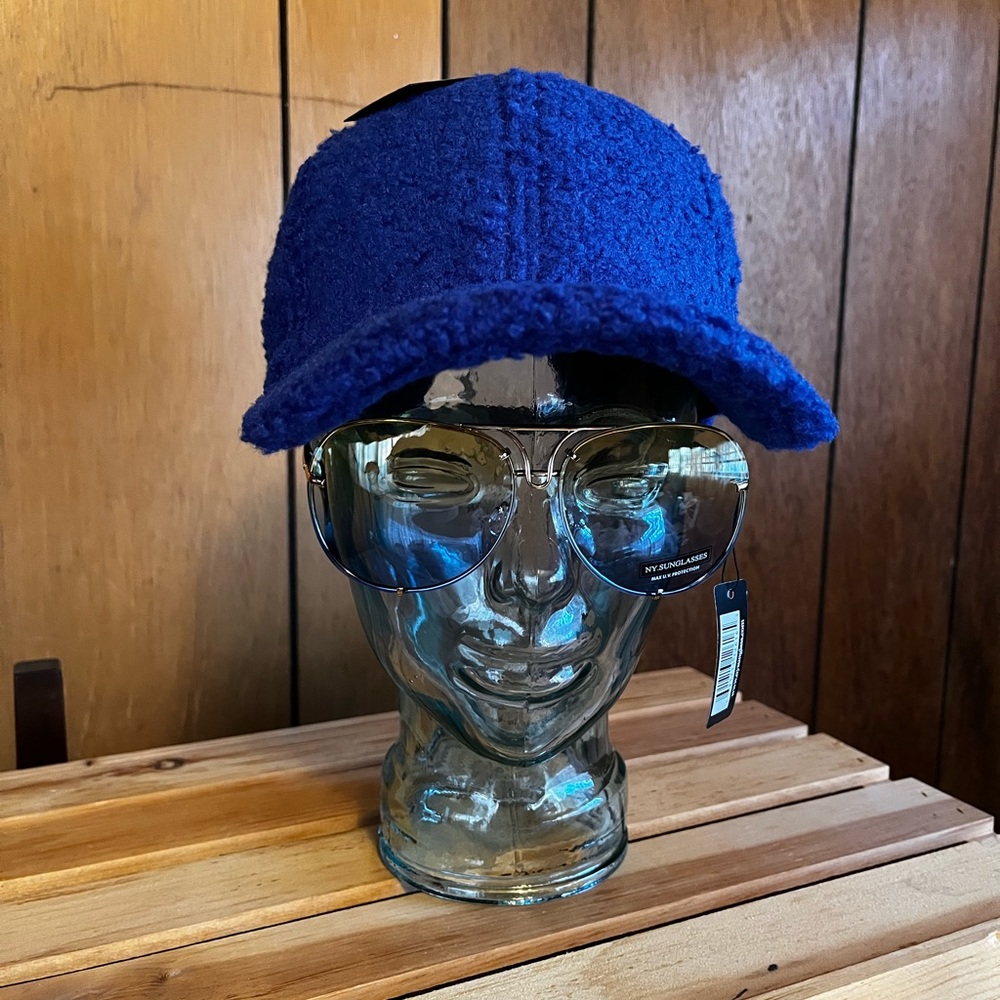 Royal Blue Teddy Fleece Winter Cap - Picture 10 of 15